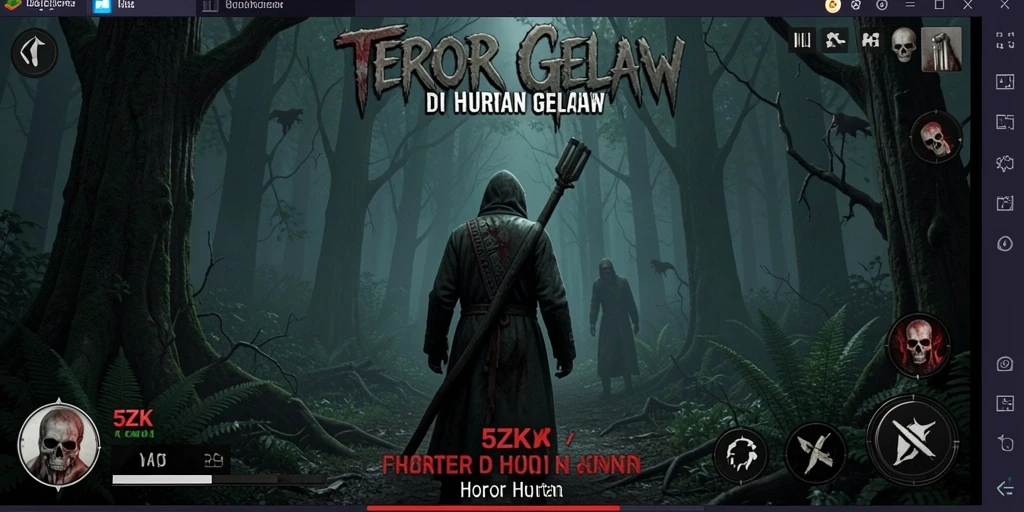 Tampilan antarmuka mencekam pada game Horor Hutan 5ZK.