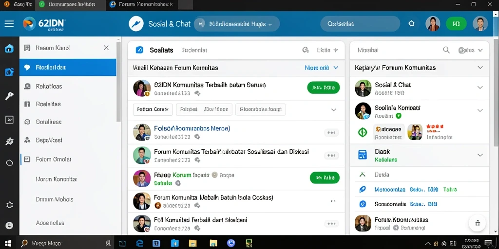 Antarmuka 62IDN yang ramah pengguna untuk diskusi komunitas.