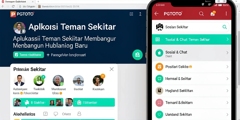 Tampilan antarmuka aplikasi PGTOTO yang modern dan interaktif.