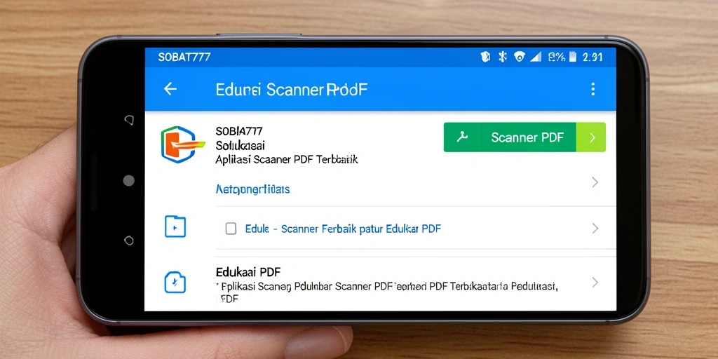Antarmuka SOBAT777 yang menarik dan fungsional untuk Scanner PDF.