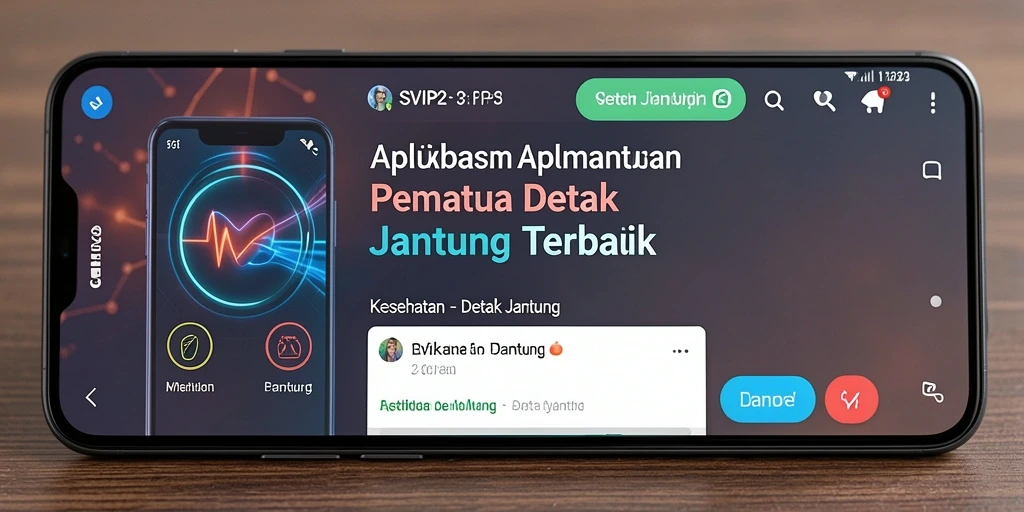 Tampilan antarmuka SVIP2 yang intuitif untuk memantau Detak Jantung.