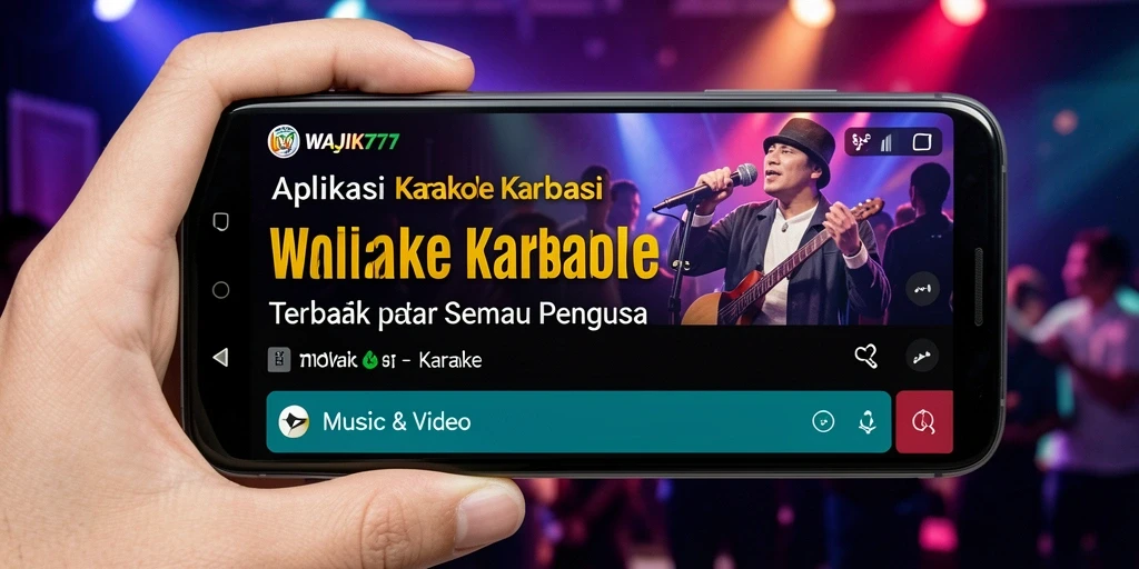Tampilan antarmuka WAJIK777 yang intuitif untuk karaoke.